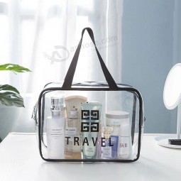 批发定制标志 PVC 防水化妆旅行盥洗包包套装带把手袋