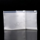 Пользовательский логотип Матовый OPP PVC EVA Zipper Lock Slider упаковочная сумка с дном