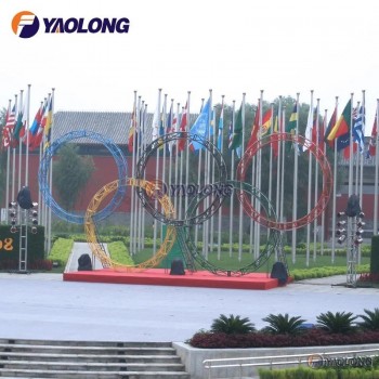 6 Meter Olympic Games Decoration Stainless Steel Pole for Flag Hoisting