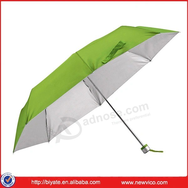 Compact Promotion 3 Folding Umbrella with Customized Logo Printing