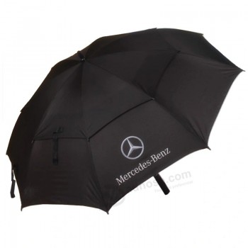 Aangepast logo dubbele luifel dubbele lagen winddichte golfparaplu