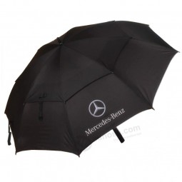 Benutzerdefiniertes Logo Double Canopy Double Layers Winddichter Golfschirm