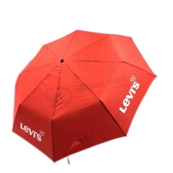 Logo promotionnel imprimé Parapluies à 3 plis Minuscules parapluies pliables portables pliants de pluie