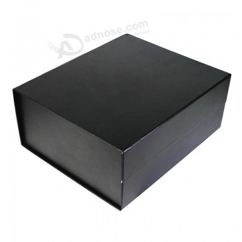 Magnetico piegato Custom Logo Stampa nero senza inserto di carta imballaggio confezione regalo