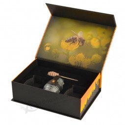 Luxus magnetische Kartonverpackung Box benutzerdefinierte Logo-Druck Honigpapier Geschenkbox