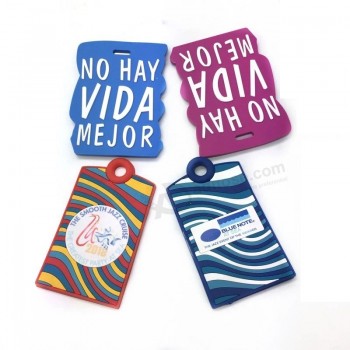 Großhandel personalisiertes logo weichgummi PVC kundenspezifisches gepäck Tag