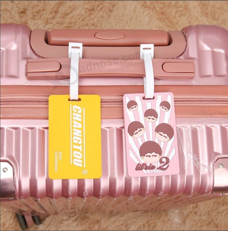 Wholesale Personalized Logo Soft Rubber PVC Custom Luggage Tag