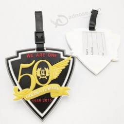 Professioneller kundenspezifischer militärischer PVC-Gummi-Gepäckanhänger mit individuellem Logo (lt01)
