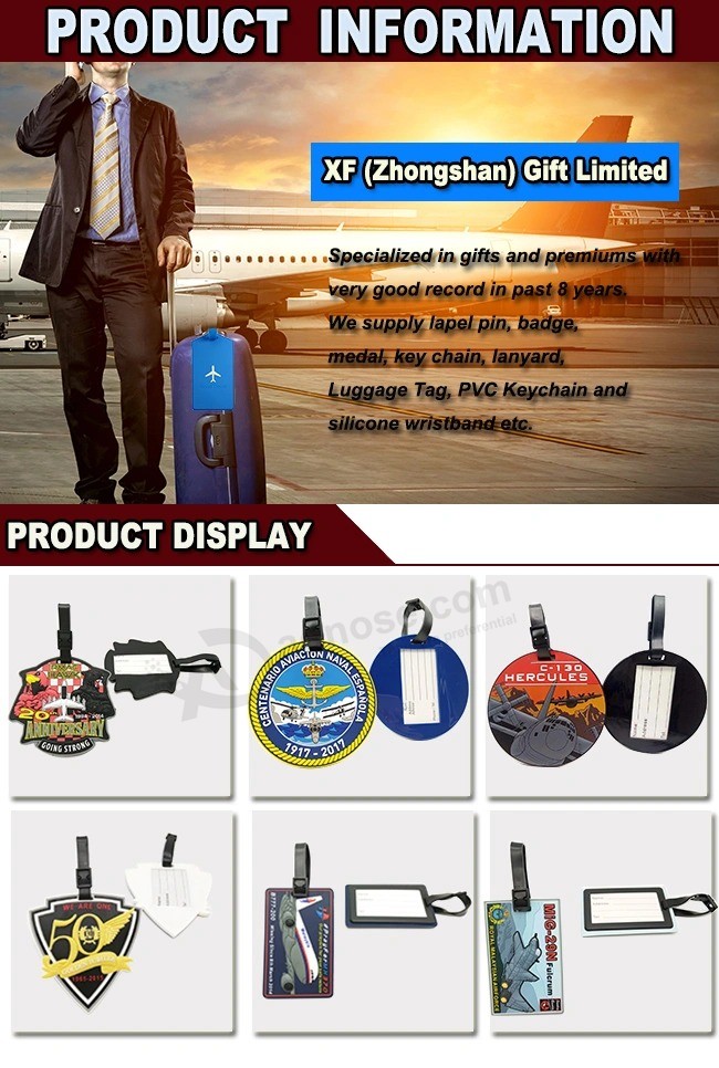 Professional Customized Military PVC Rubber Luggage Tag with Custom Logo (LT01)