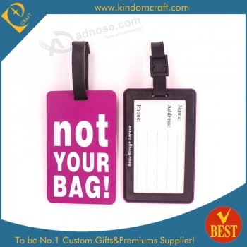 Hot Sale op maat gemaakt logo PVC bagagelabel