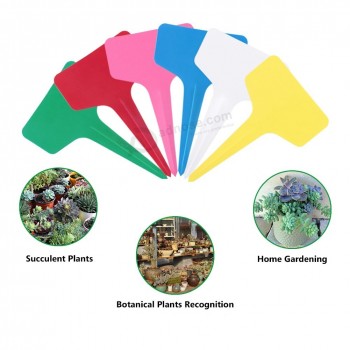カスタマイズされたロゴプラスチック植物タグ防水保育園T型植物サインタグ