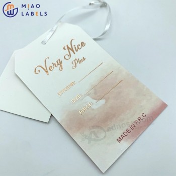 Etiquetas colgantes personalizadas para accesorios de prendas con su logotipo especial