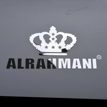 Étiquettes de la couronne Logo personnalisé 3D effet gaufré Étiquettes / étiquettes en métal