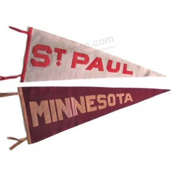 Logo personnalisé suspendu drapeau décoration triangle feutre décoratif fanion bannière en gros