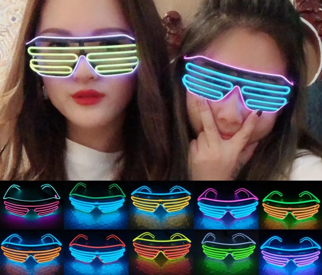 Glow in The Dark Glasses Light up Glasses LED Shutter Glasses Event Party Supplies