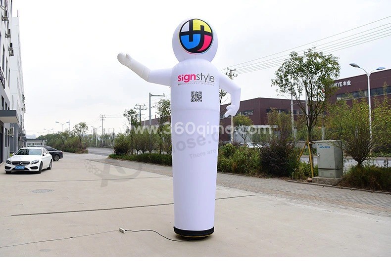 White Color Good Quality Sign Style Waving Airdancer with Logo for Business Opening