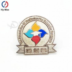 Customized Logo Enamel Finished Crown Shape Metal Label Badge Lapel Pin