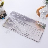 Placa de matrícula de automóvil impresa en relieve Placa de matrícula de motocicleta Placa de identificación de metal personalizada