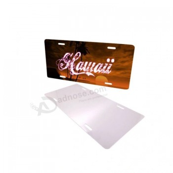 Plaque d’immatriculation de voiture en aluminium vierge par sublimation