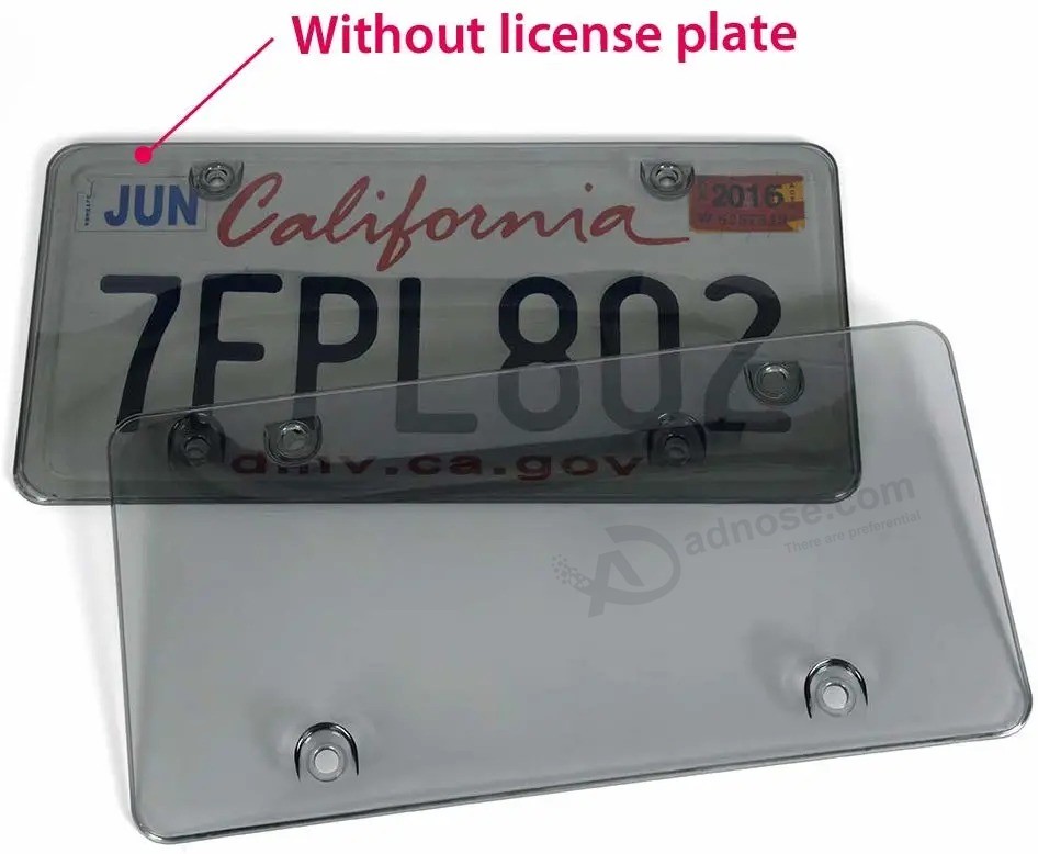 Unbreakable Car License Plates Shields 2 Pack
