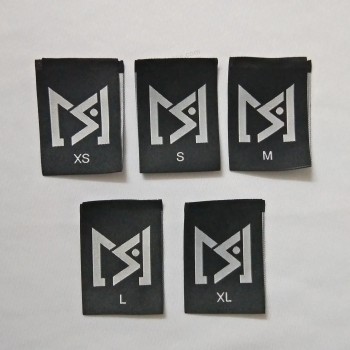 Etiqueta tejida Etiqueta de marca de ropa con logotipo personalizado