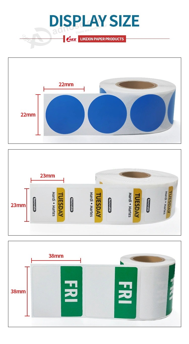 Custom Printed Logo Food Drinking Bottle Removable Stickers Adhesive Thermal Paper Label