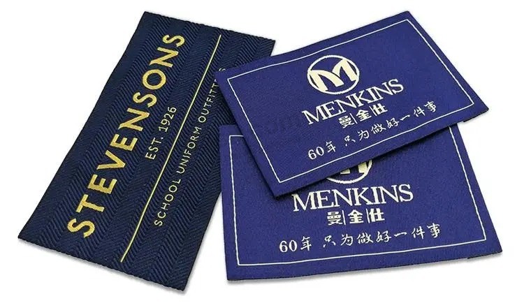 Customized Private Design Woven Damask Logo Tag Woven Labels for Clothing