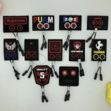 ガーメントウェアカスタムロゴエンボス加工3DソフトシリコンPVCラバーラベル