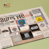 Venta al por mayor Etiqueta de impresión de logotipo personalizado Contenido de cuidado de lavado Etiqueta de ropa teñida