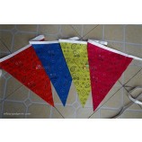 Aangepaste polyester zeefdruk alle maten landslingers hangende banners wimpelkoord vliegende vlag