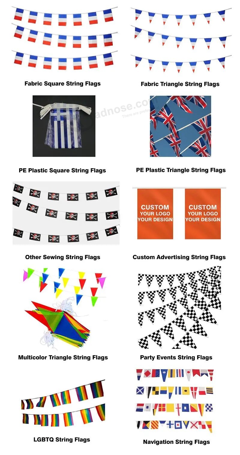 Hot Sale Outdoor String Cheap Custom Garden Party Decoration Bunting Flags for Your Event