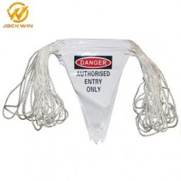 Aangepaste veiligheidsvlag waarschuwingsvlag PVC String Flag