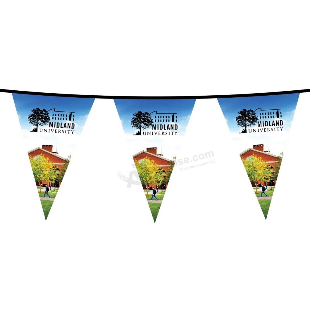 UV Printing Double Sided Bunting Flags PVC Material 0.3mm Thickness