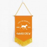 Commercio all'ingrosso Logo Personalizzato Doppio Strato Football Club Pennant Exchange Hanging Flag