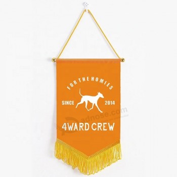 Commercio all'ingrosso Logo Personalizzato Doppio Strato Football Club Pennant Exchange Hanging Flag