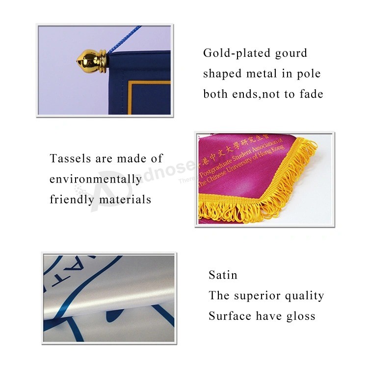 Factory Directly Supply Good Price Reasonable Price Double Sided Print Different Logo Mini Flag