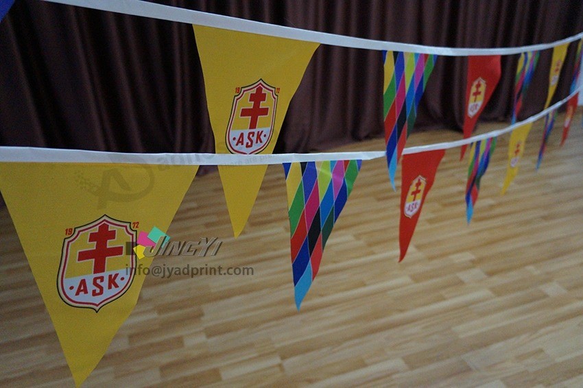 Custom Printing Bunting Triangle/Trilateral/Triangular String Pennant Flags Wholesale