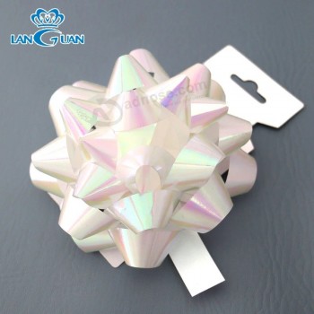 Witte Metallic Laser Kleurrijke Bruiloft Boog voor Auto Decoratie
