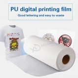 Transferencias de serigrafía Impresión flexible suave PU PVC imprimible pegajoso sin descolorido vinilo de transferencia de calor textil anti sublimación vinilo para camiseta