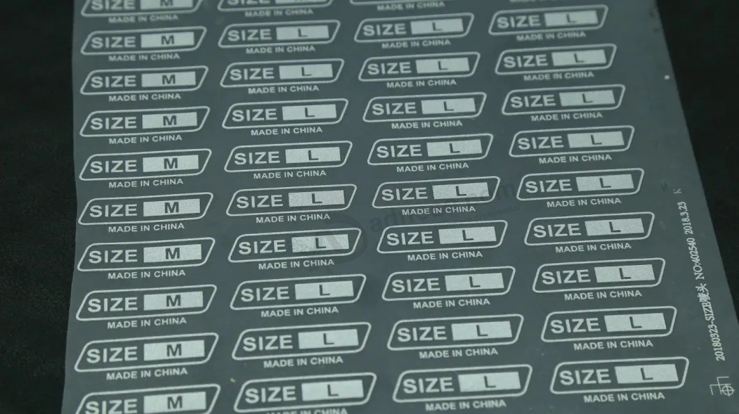 Heat Transfer Printing Paper Pet Film Coating Release Matt Finish Neck Label Size Label Printing
