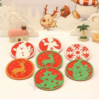 Kerstmis Nieuwjaar Wol Vilt Placemat Drinken Bier Cup Mat Koffie Placemat Gift Elk
