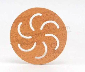 Sous-verre en bois de couleur naturelle pour boissons