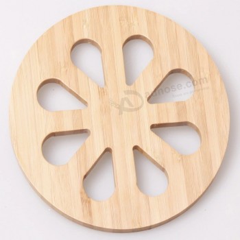 사용자 정의 디자인 대나무 차 커피 컵 패드 광장 라운드 내구성 음료 매트 Placemats 장식 홈 테이블 내열성 호두 대나무 컵 받침
