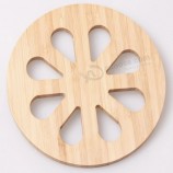 Tappetino da caffè da tè in bambù dal design personalizzato Tovagliette da caffè quadrate rotonde e durevoli Tovagliette Decor Home Table Sottobicchieri in bambù in noce resistenti