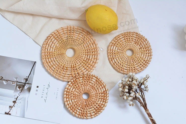 Creative Handmade Woven Bamboo Heat Resistant Placemat Cup Coaster