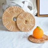 크리 에이 티브 핸드 메이드 짠 대나무 내열성 Placemat 컵 코스터