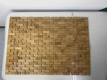 自然な手作りの家庭用木製竹のバスルームアクセサリーランチョンマット