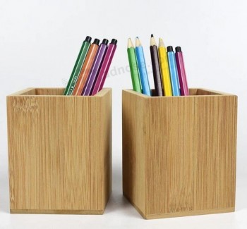 대나무 나무로 되는 Handmade 펜 홀더/승진을 위한 대나무 나무로 되는 연필 꽃병