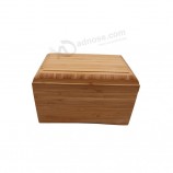 Urna funeraria de bambú para ataúd funerario pequeño de ceniza humana mascota
