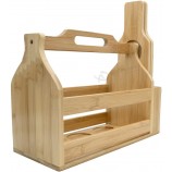 Cesta de cerveza de bambú de alta calidad con tableros de muestra Soporte para bebidas para cerveza, refrescos, perfecto para bares, pubs, restaurantes, fiestas de Brew Fest.